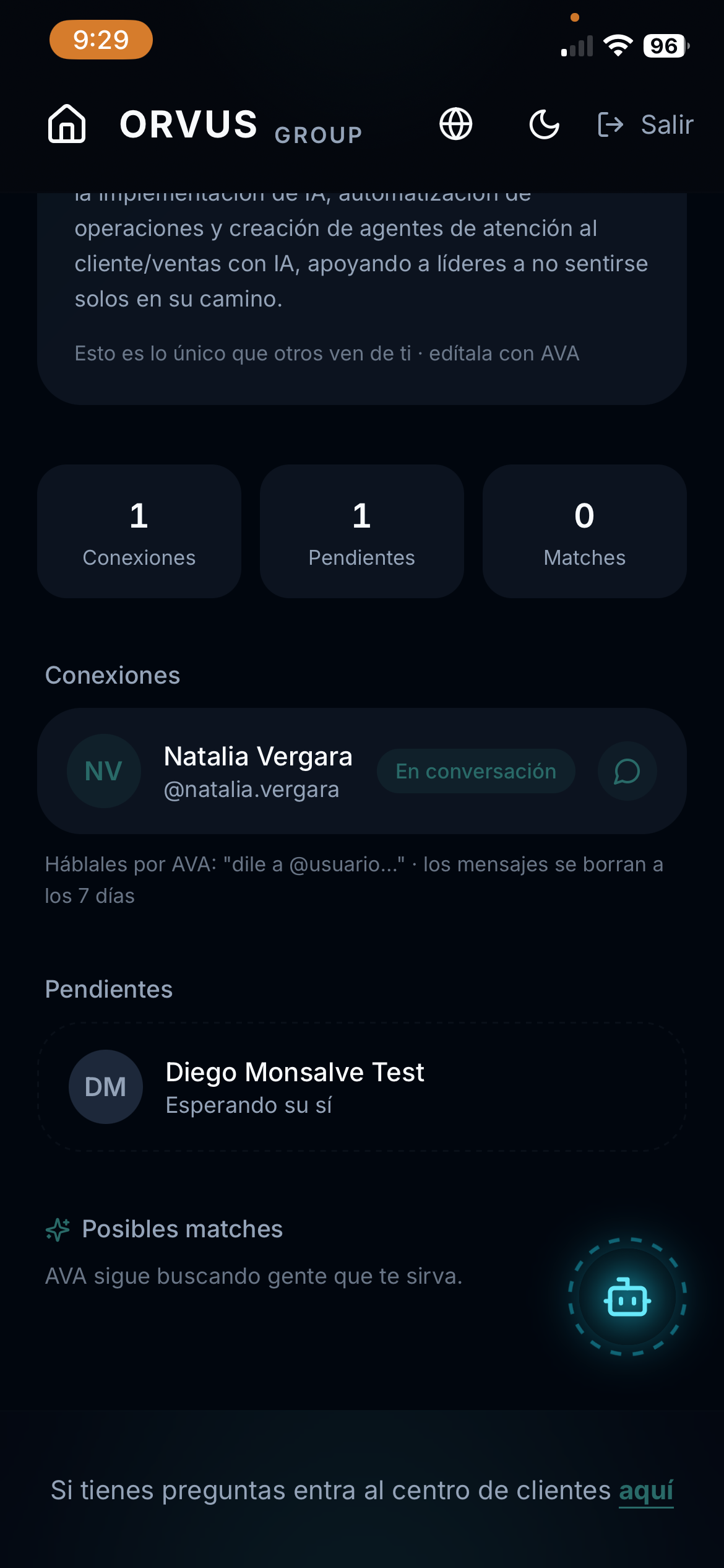 Tu tablero de vistazo en la Red Orvus
